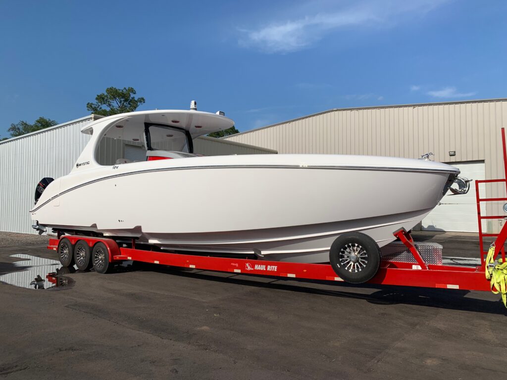 2022 Mystic Powerboats M4200 with triple Mercury Racing 450R engines