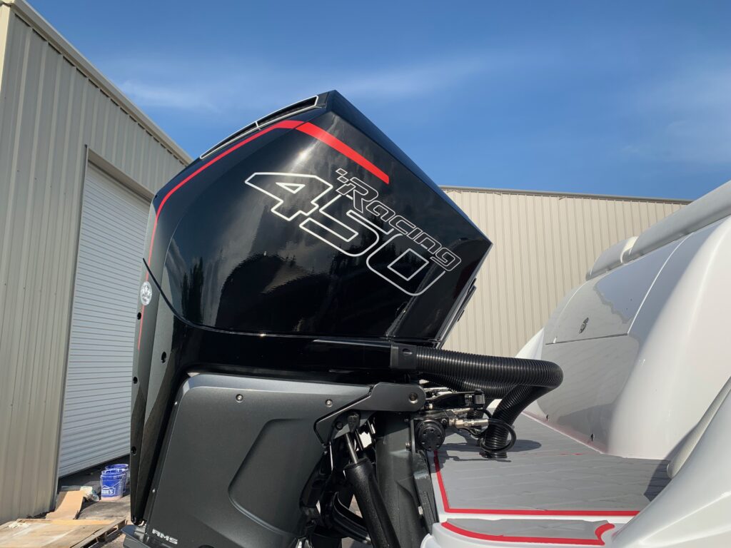 2022 Mystic Powerboats M4200 with triple Mercury Racing 450R engines