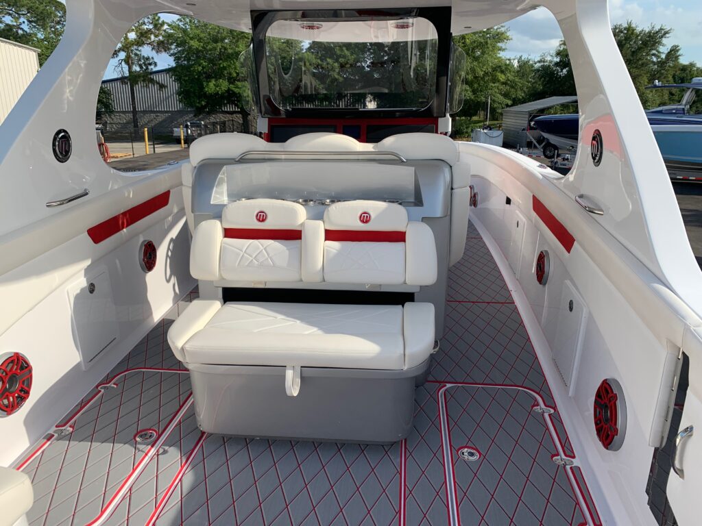 2022 Mystic Powerboats M4200 with triple Mercury Racing 450R engines
