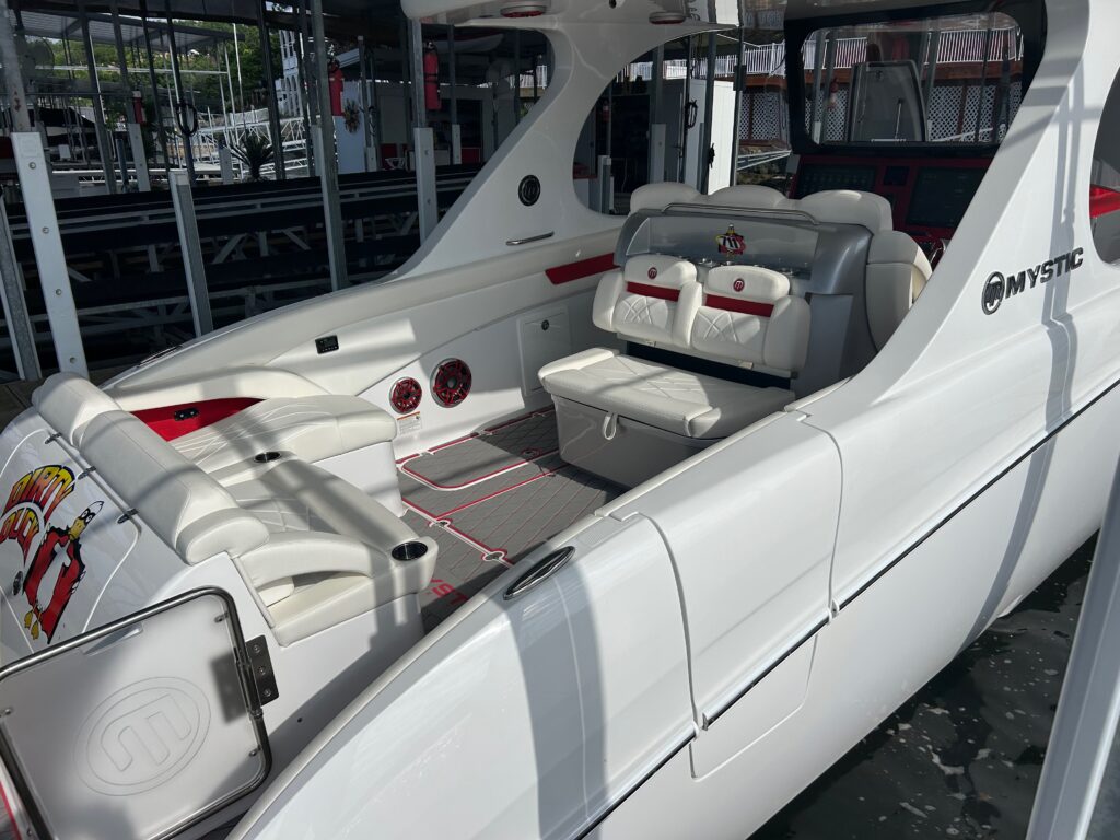 2022 Mystic Powerboats M4200 with triple Mercury Racing 450R engines
