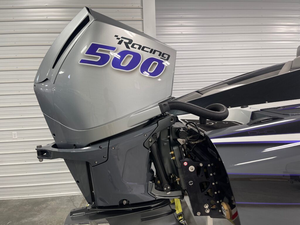 2025 Mystic Powerboats C4000 Gen2 full carbon catamaran with twin Mercury Racing 500R engines at Lake of the Ozarks